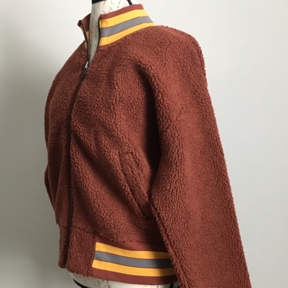 Madewell Sherpa Varsity Jacket New With Tag - Picture 2 of 8